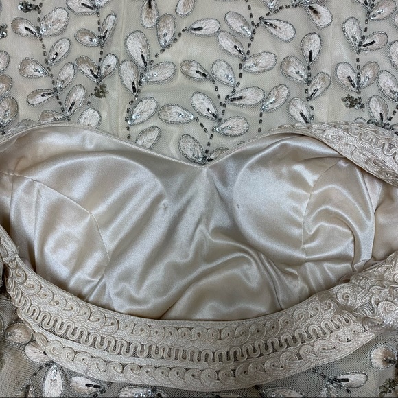 🆕 Vintage Sue Wong Nocturne Appliqué Ivory White Lace Formal Wedding Prom Dress - Picture 8 of 14